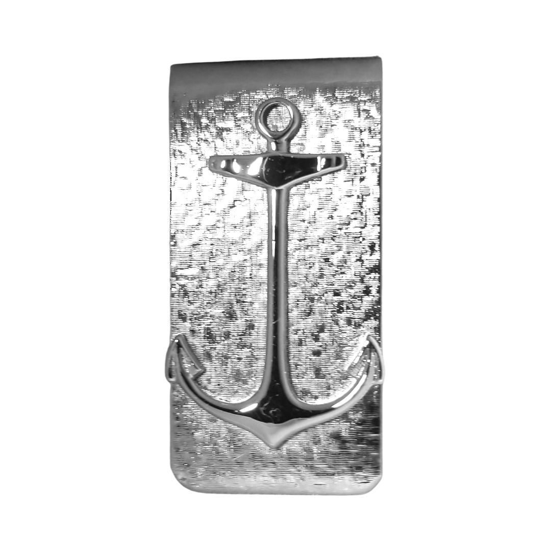 12 Pcs Large Anchor / Textured Money Clip / Gold or Silver Electroplated Finish.
