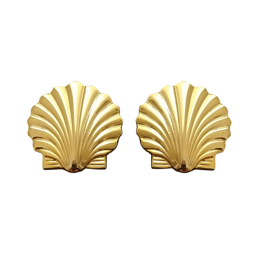 12 Pairs Seashell Cufflinks / Gold or Silver Electroplated Finish.