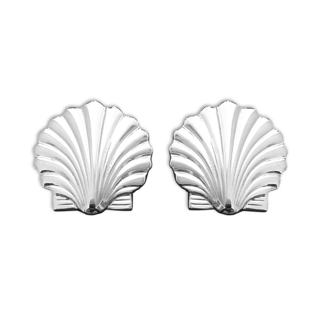 12 Pairs Seashell Cufflinks / Gold or Silver Electroplated Finish.