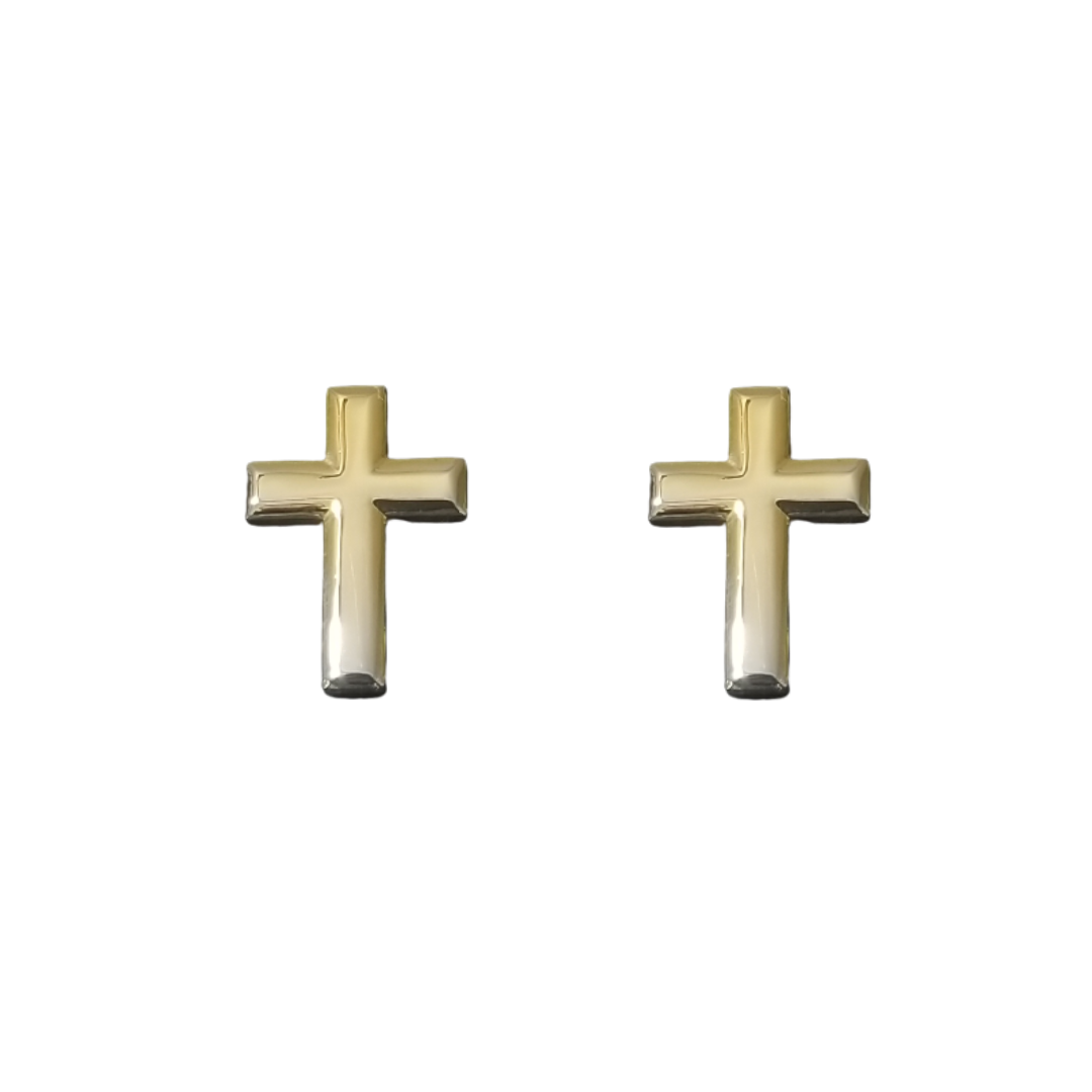 12 Pairs Cross Cufflinks / Gold or Silver Electroplated Finish.