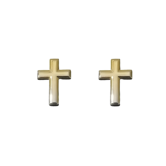 12 Pairs Cross Cufflinks / Gold or Silver Electroplated Finish.