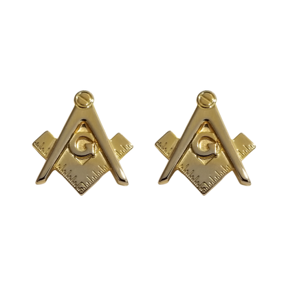 12 Pairs Masonic Cufflinks / Gold or Silver Electroplated Finish.