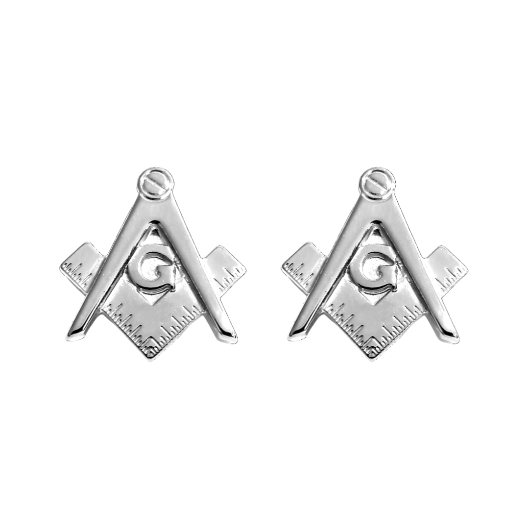 12 Pairs Masonic Cufflinks / Gold or Silver Electroplated Finish.