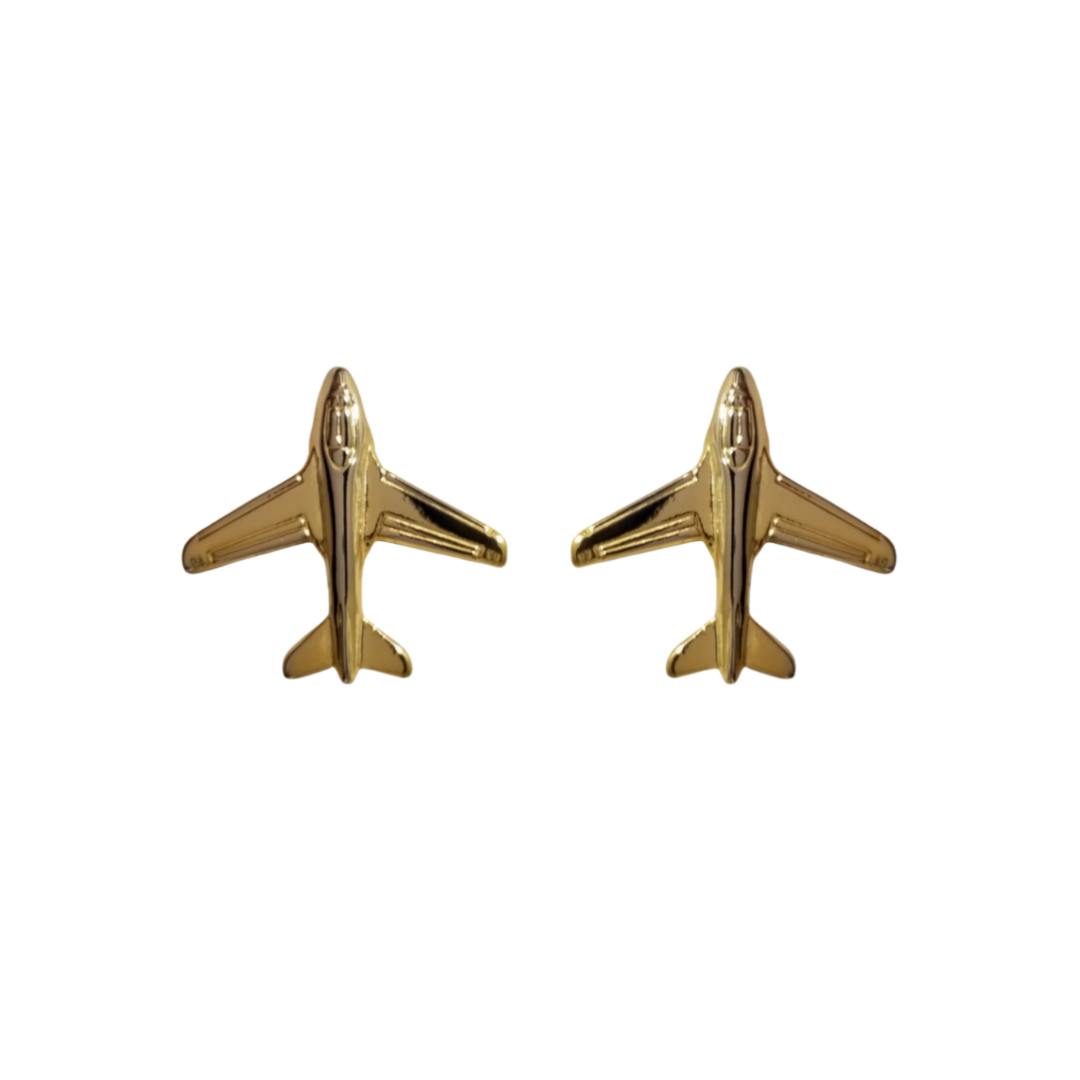 12 Pairs Jet Cufflinks / Gold or Silver Electroplated Finish.