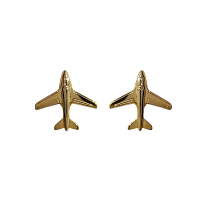 12 Pairs Jet Cufflinks / Gold or Silver Electroplated Finish.