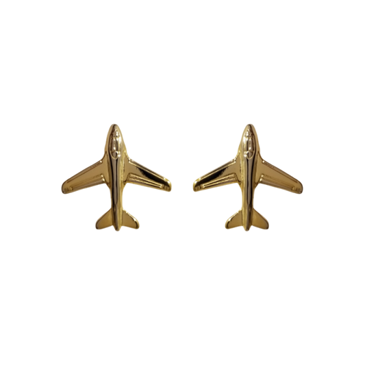 12 Pairs Jet Cufflinks / Gold or Silver Electroplated Finish.