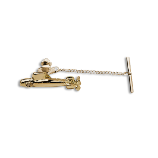 12 Pcs Submarine Tie Tack with Clutch and Chain / Gold or Silver Electroplated Finish.