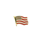 12 Pcs American Flag Tie Tack with Clutch & Chain / Hand Painted / Gold or Silver Electroplated Finish.