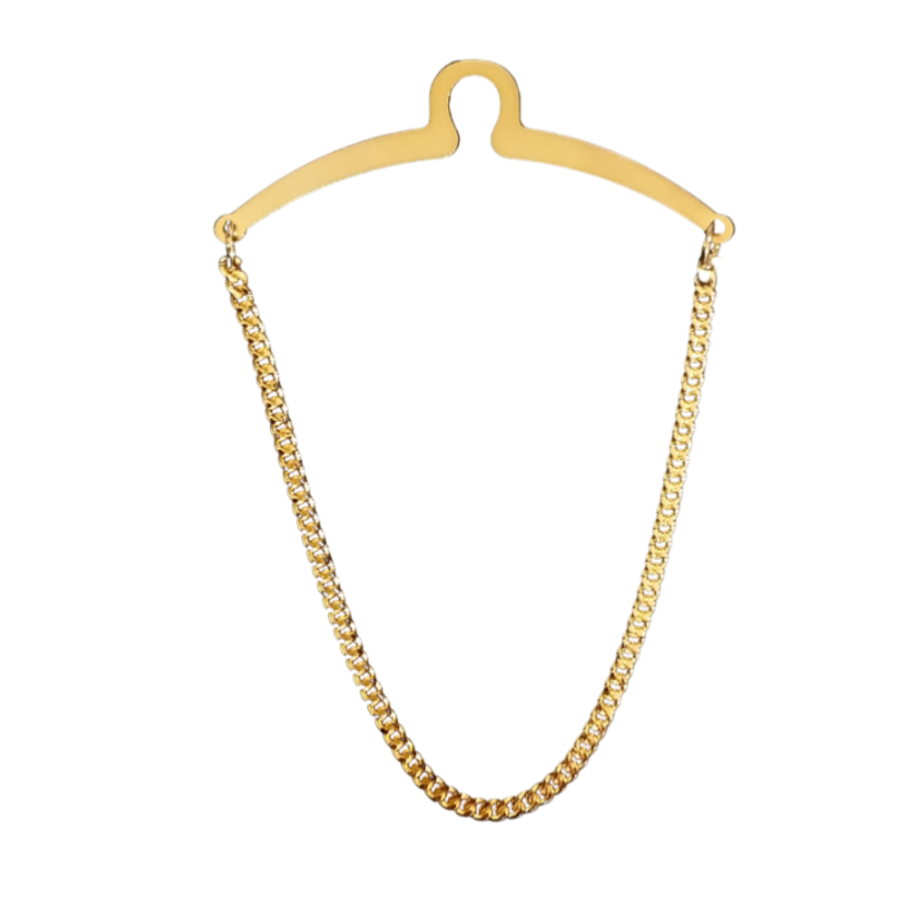 12 Pcs Tie Chain / Flattened Diamond Cut Curb Chain / Gold or Silver Electroplated Finish.