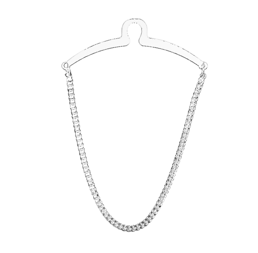 12 Pcs Tie Chain / Flattened Diamond Cut Curb Chain / Gold or Silver Electroplated Finish.