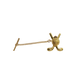12 Pcs Golf Clubs Tie Tack with Clutch & Chain / Gold or Silver Electroplated Finish.