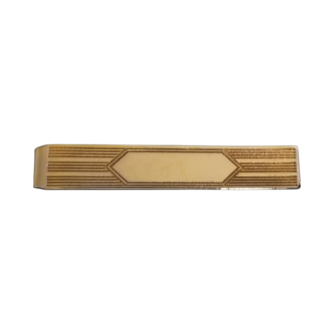 12 Pcs Diamond Plaque Tie Bar / Gold or Silver Electroplated Finish.