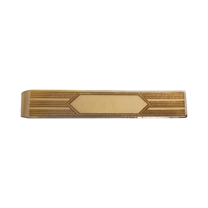 12 Pcs Diamond Plaque Tie Bar / Gold or Silver Electroplated Finish.