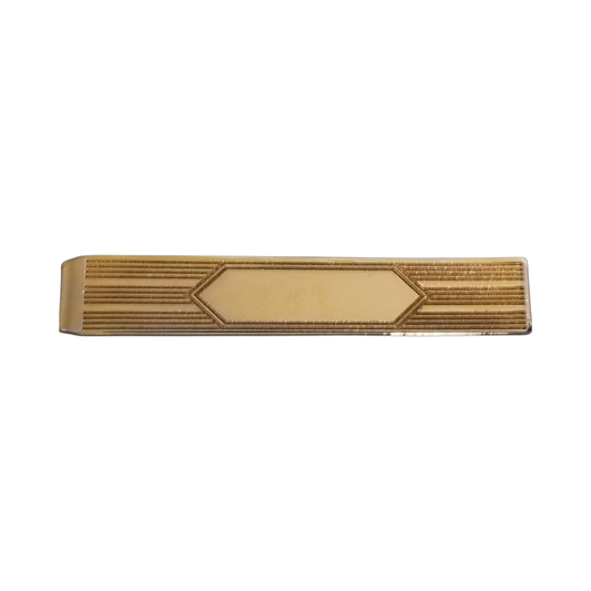 12 Pcs Diamond Plaque Tie Bar / Gold or Silver Electroplated Finish.