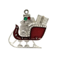 Santa's Sleigh Ornament Adorned with Swarovski Crystals