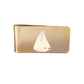12 Pcs Sailboat Money Clip / Laser Engraved / Gold Electroplate, Silver Tone Finish, or 2 Tone Finish.