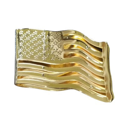 12 Pcs American Flag (Exotic) Money Clip / Gold or Silver Electroplated Finish.