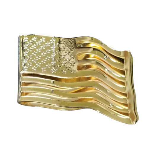 12 Pcs American Flag (Exotic) Money Clip / Gold or Silver Electroplated Finish.