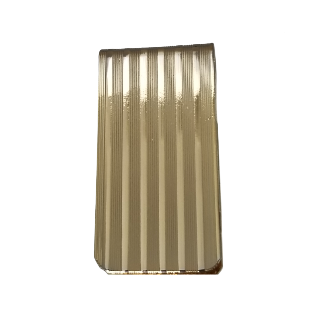 12 Pcs Line Textured Money Clip / Gold or Silver Electroplated Finish.