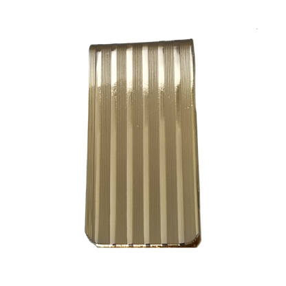 12 Pcs Line Textured Money Clip / Gold or Silver Electroplated Finish.