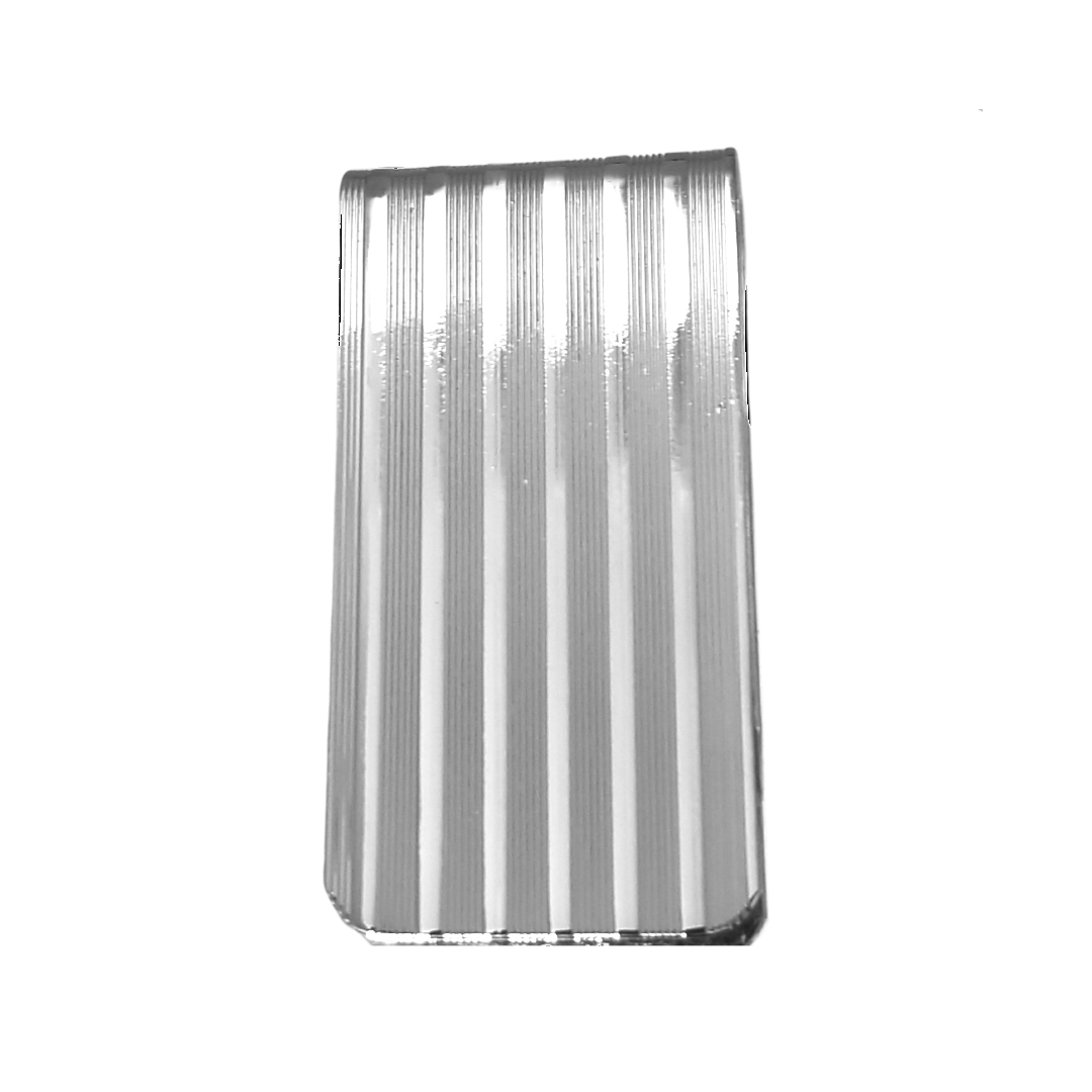 12 Pcs Line Textured Money Clip / Gold or Silver Electroplated Finish.