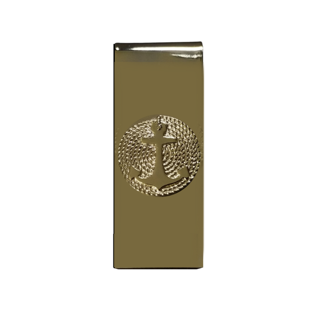 12 Pcs Roped Anchor Money Clip / Gold or Silver Electroplated Finish.