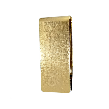 12 Pcs Small Textured Money Clip / Gold or Silver Electroplated Finish.