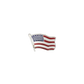 12 Pcs American Flag Tie Tack with Clutch & Chain / Hand Painted / Gold or Silver Electroplated Finish.