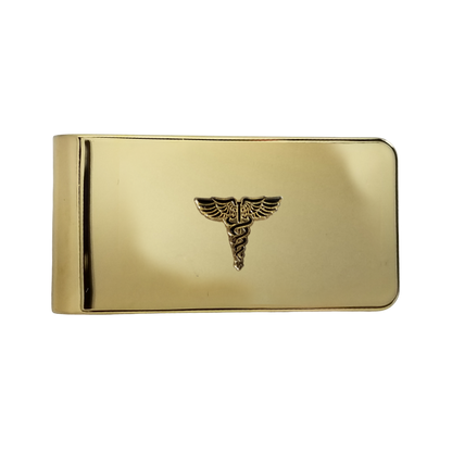 12 Pcs Caduceus Money Clip / Gold or Silver Electroplated Finish.