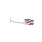 12 Pcs American Flag Tie Tack with Clutch & Chain / Hand Painted / Gold or Silver Electroplated Finish.