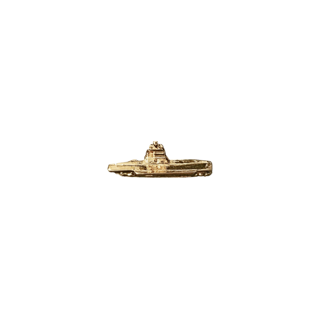 12 Pcs Aircraft Carrier Tie Tack with Clutch & Chain / Gold or Silver Electroplated Finish.