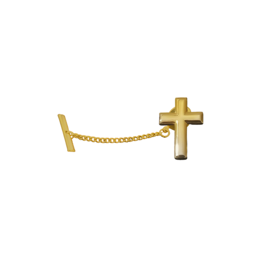12 Pcs Cross Tie Tack / Gold or Silver Electroplated Finish.